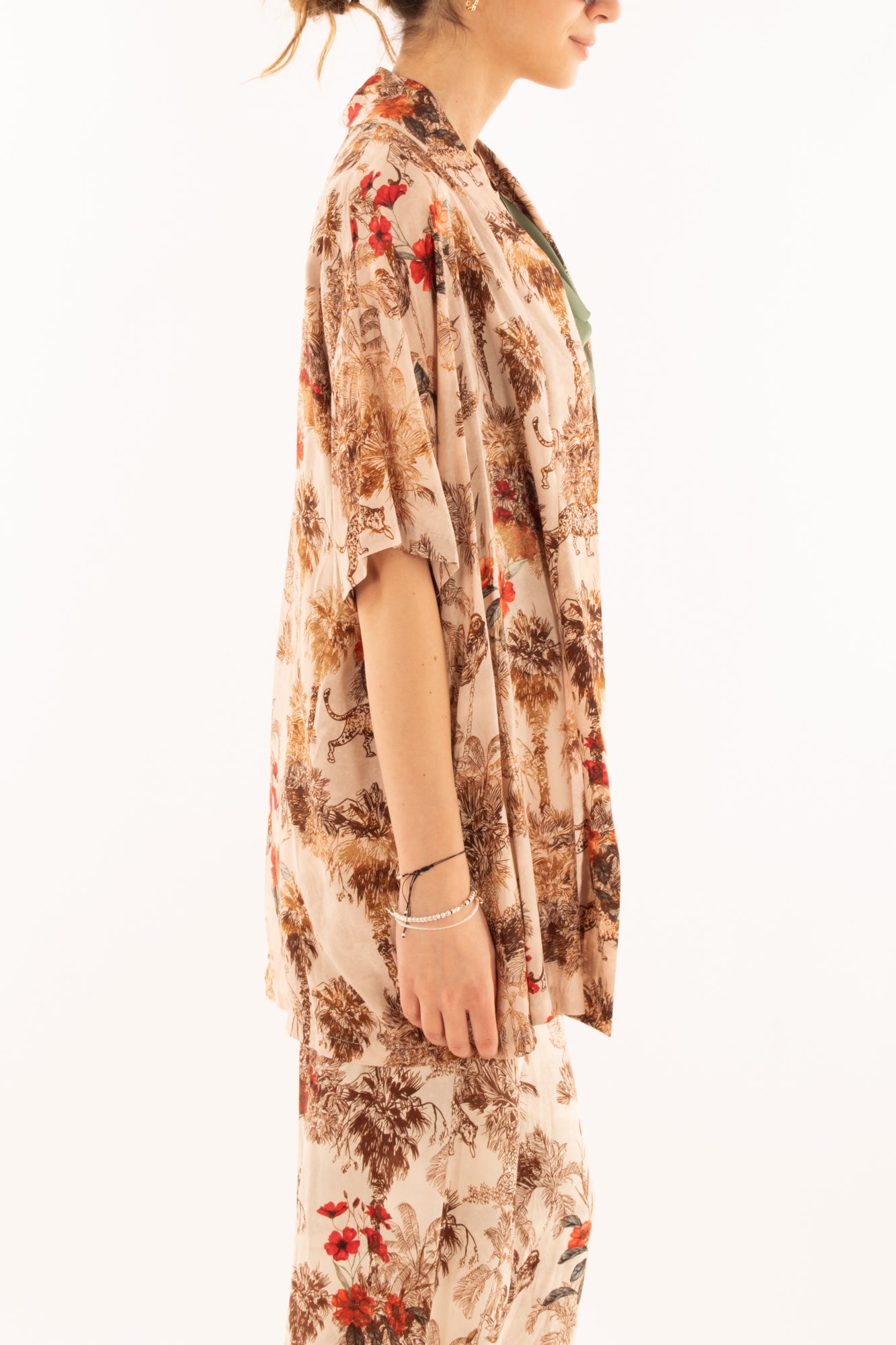 Kimono fantasia da Donna Metoo - Sabbia