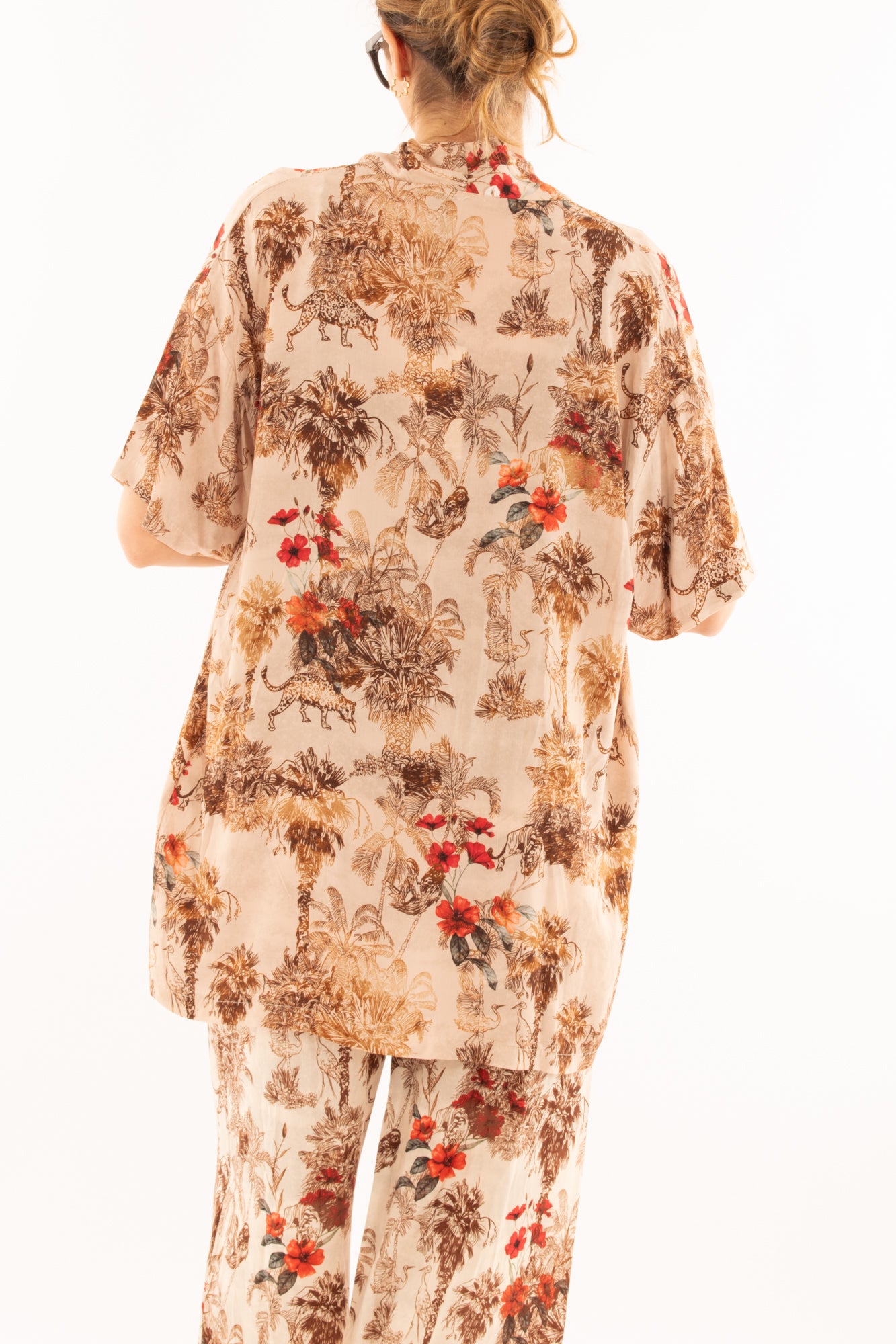 Kimono fantasia da Donna Metoo - Sabbia