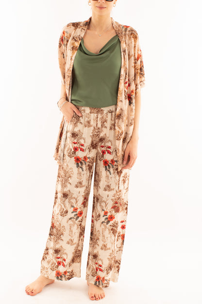 Kimono fantasia da Donna Metoo - Sabbia