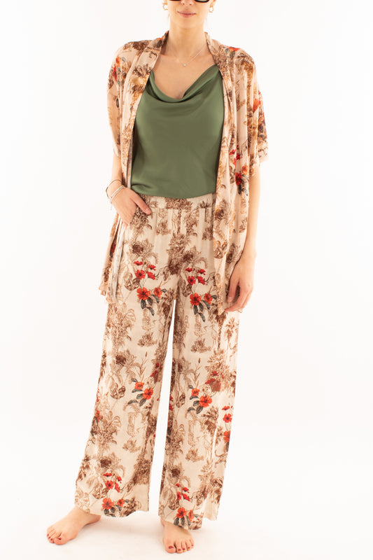 Kimono fantasia da Donna Metoo - Sabbia