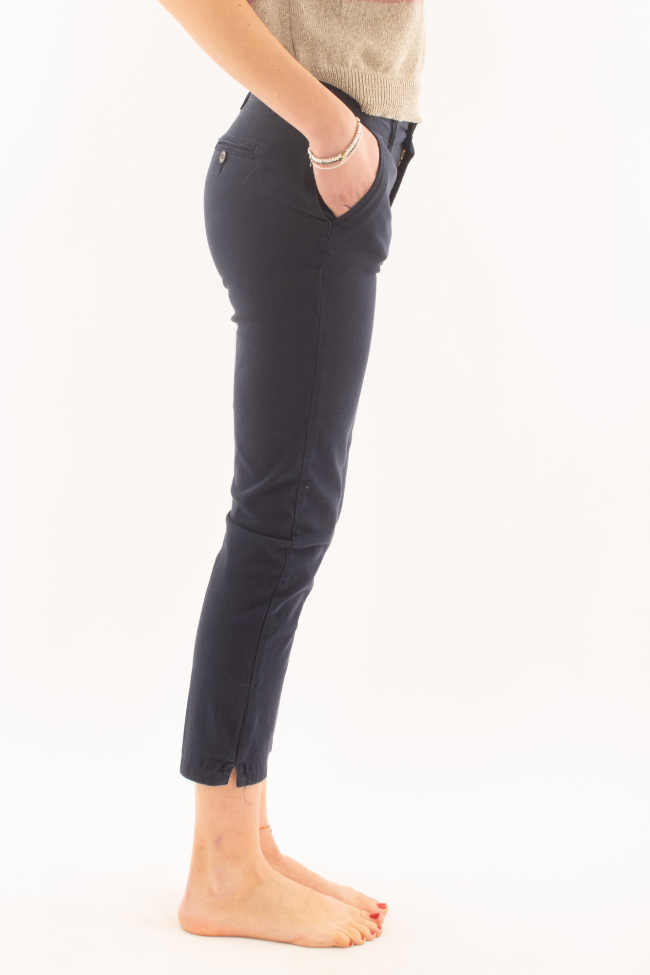 Pantalone a sigaretta da Donna Metoo - Blu