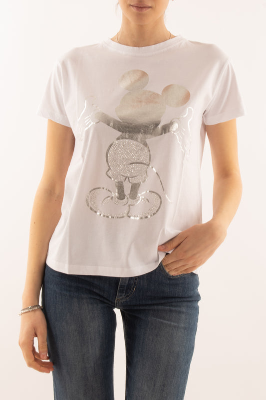 T-shirt topolino da Donna Motel - Argento