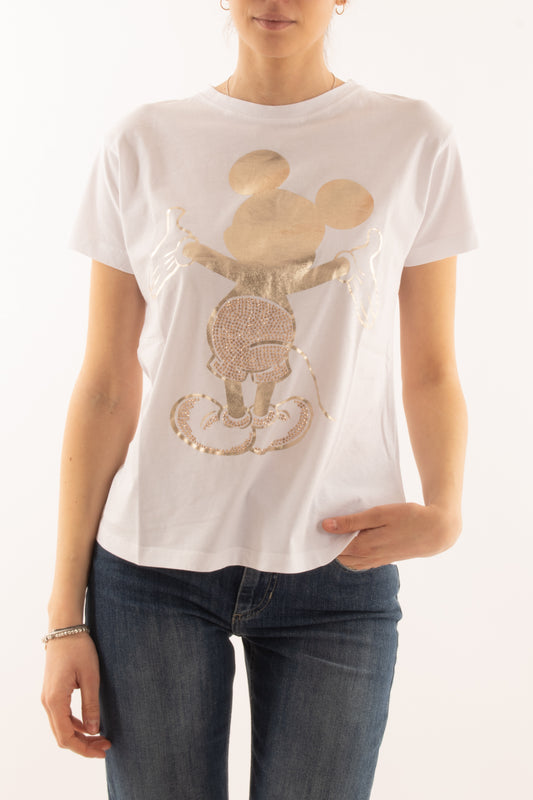 T-shirt topolino da Donna Motel - Oro