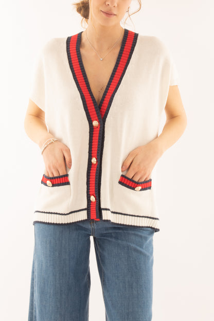 Cardigan college da Donna Motel - Bianco