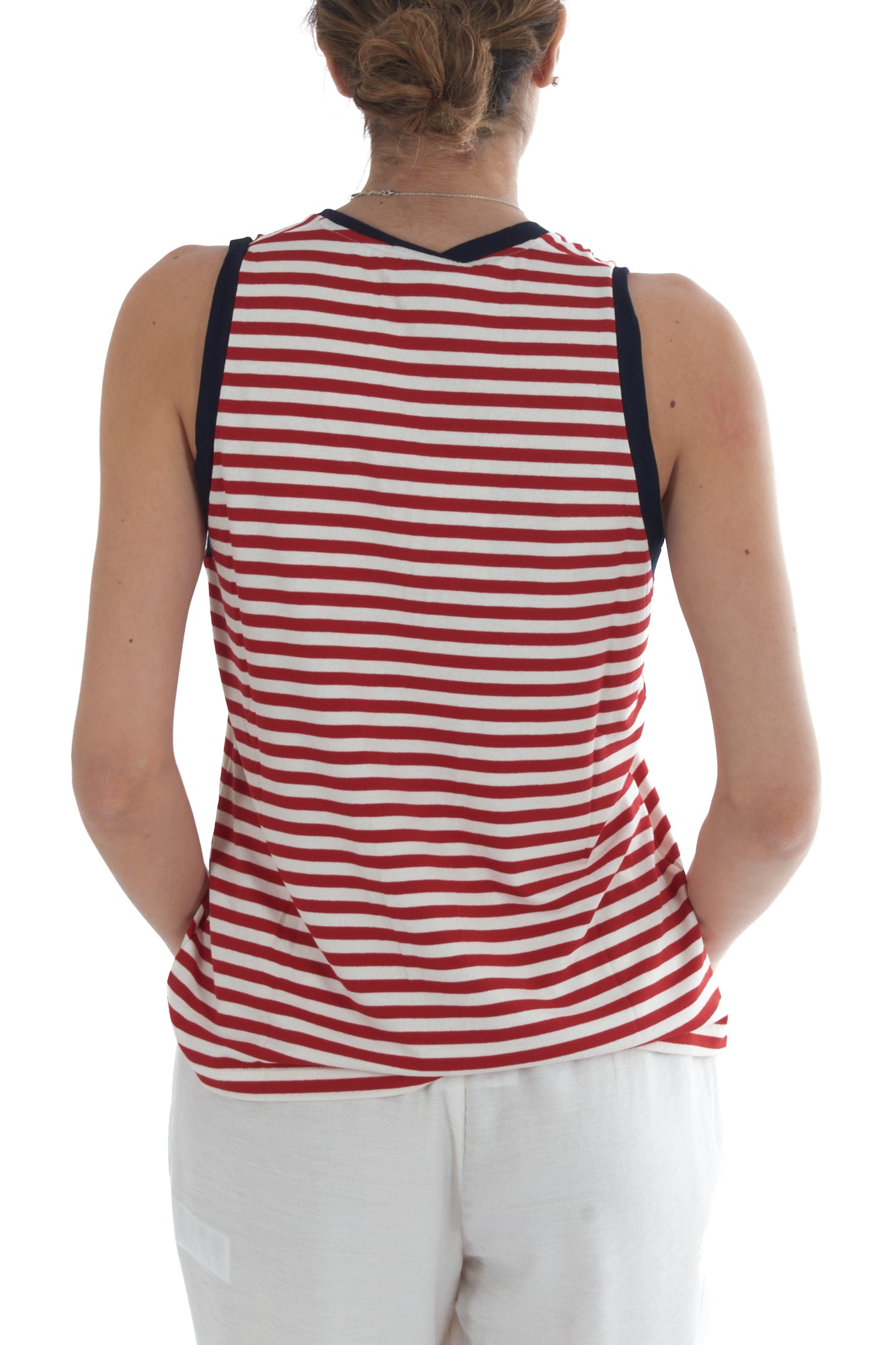 MOTEL Maglia rigata da Donna Motel - Rosso Rosso