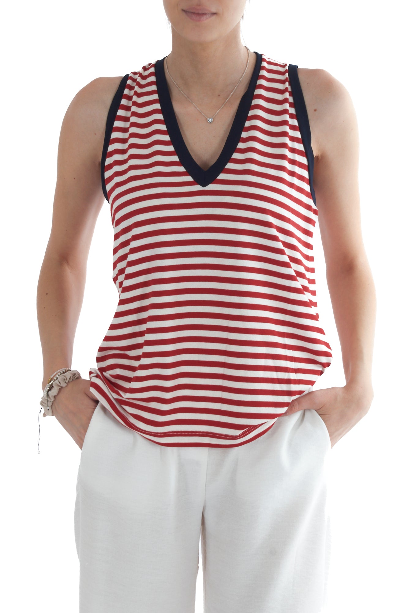 Maglia rigata da Donna Motel - Rosso