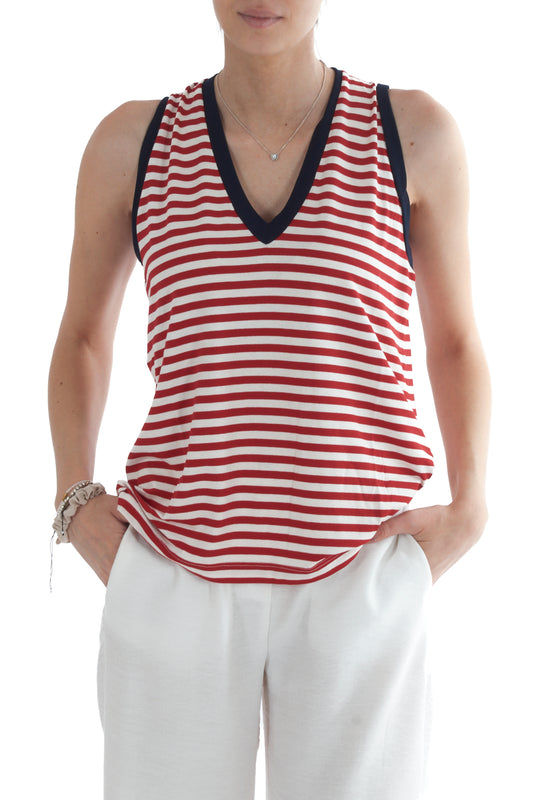 Maglia rigata da Donna Motel - Rosso