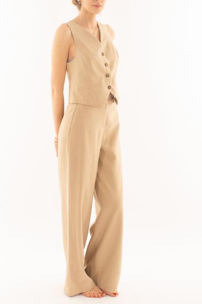 Completo con gilet da Donna Motel - Beige