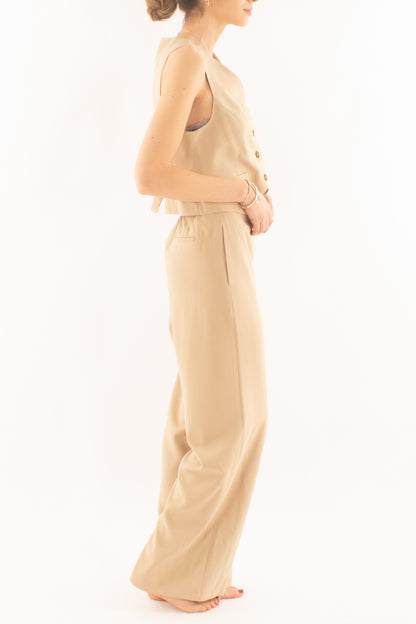 Completo con gilet da Donna Motel - Beige