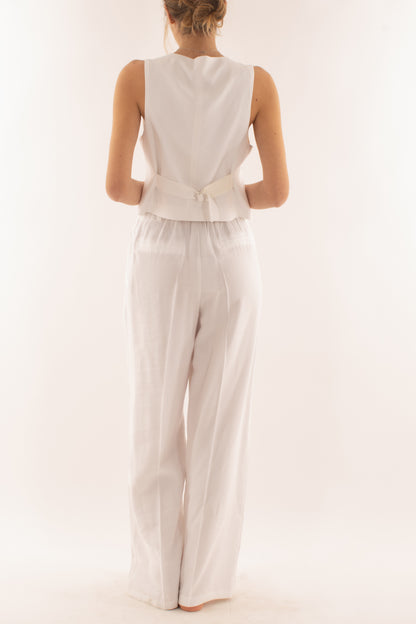Completo con gilet da Donna Motel - Bianco