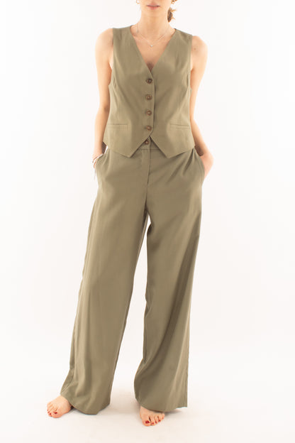 Completo con gilet da Donna Motel - Militare