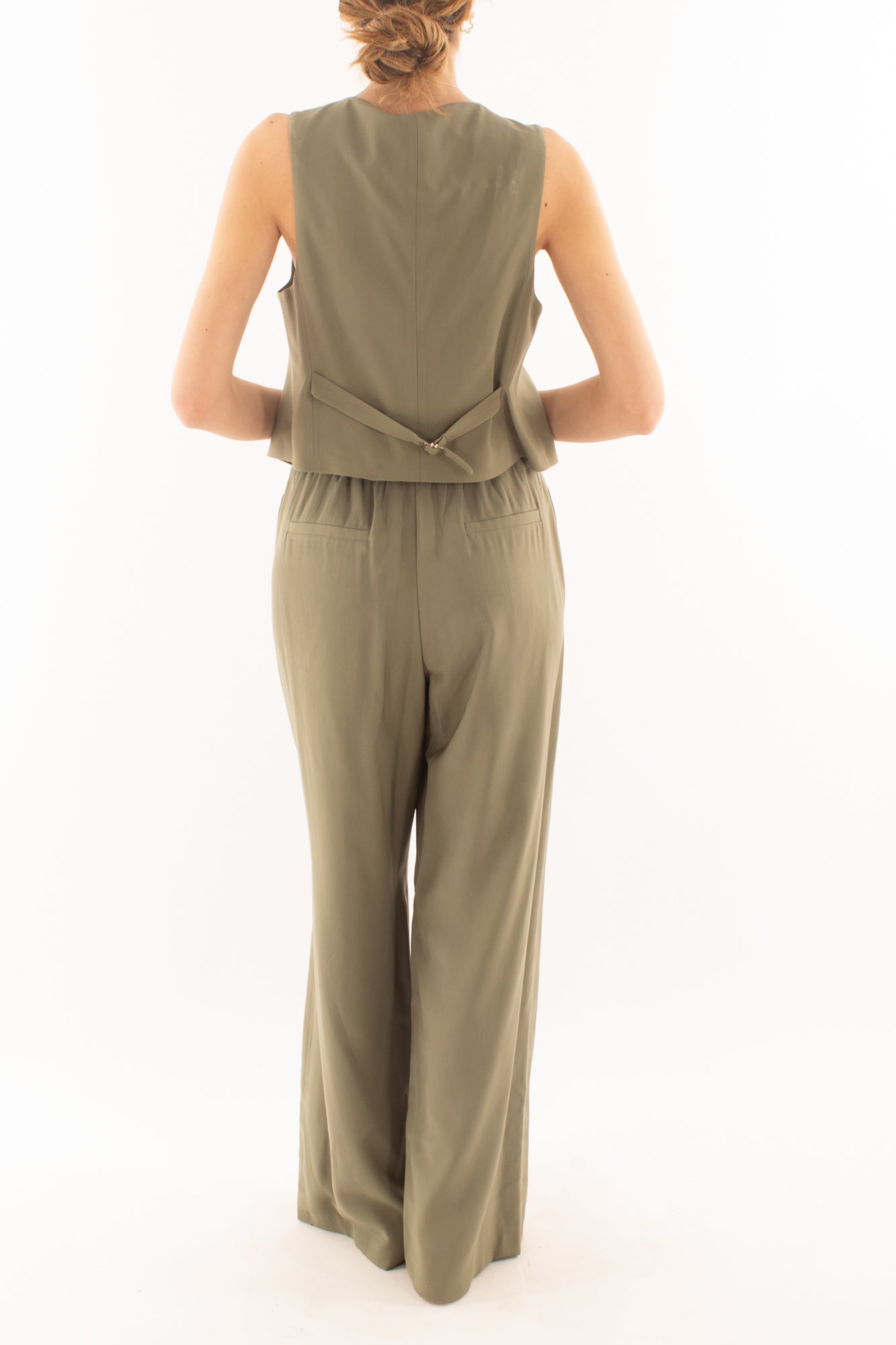 Completo con gilet da Donna Motel - Militare