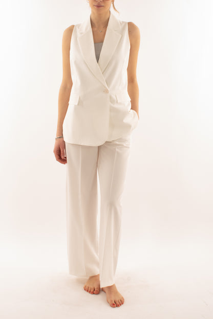 Gilet lungo da Donna Motel - Panna