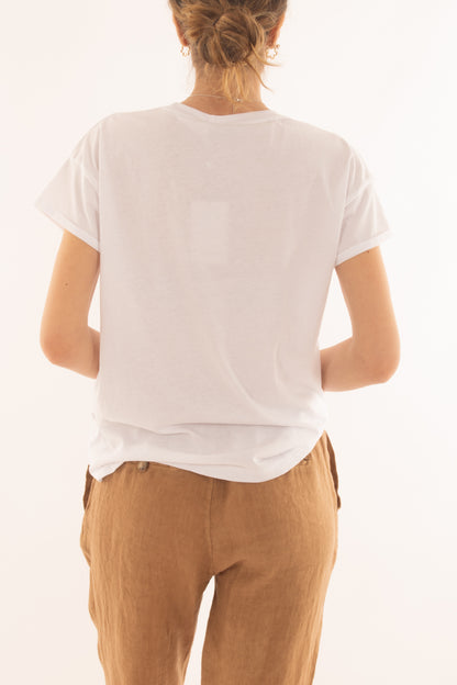 T-shirt con borsa capri da Donna Motel - Bianco