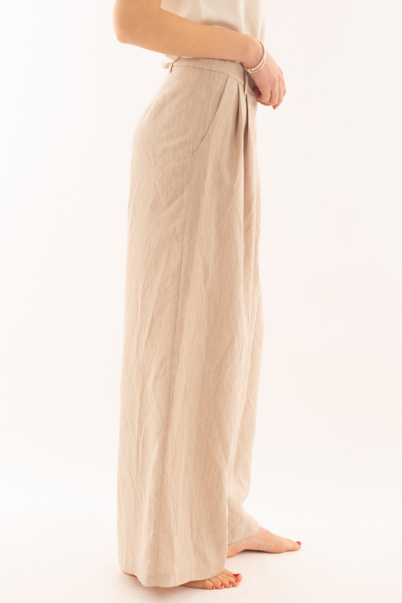 MOTEL Pantalone a palazzo da Donna Motel Beige