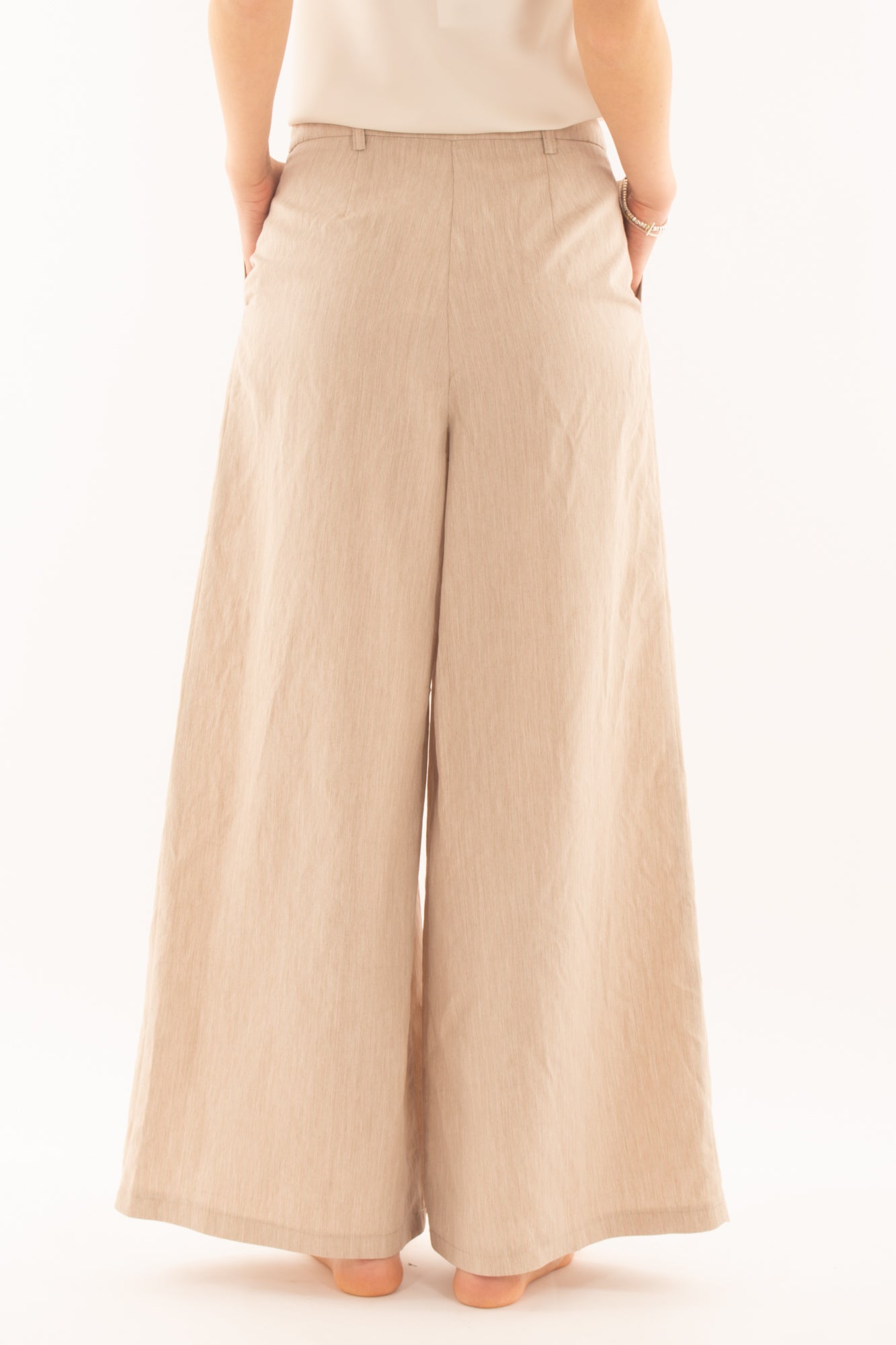 MOTEL Pantalone a palazzo da Donna Motel Beige