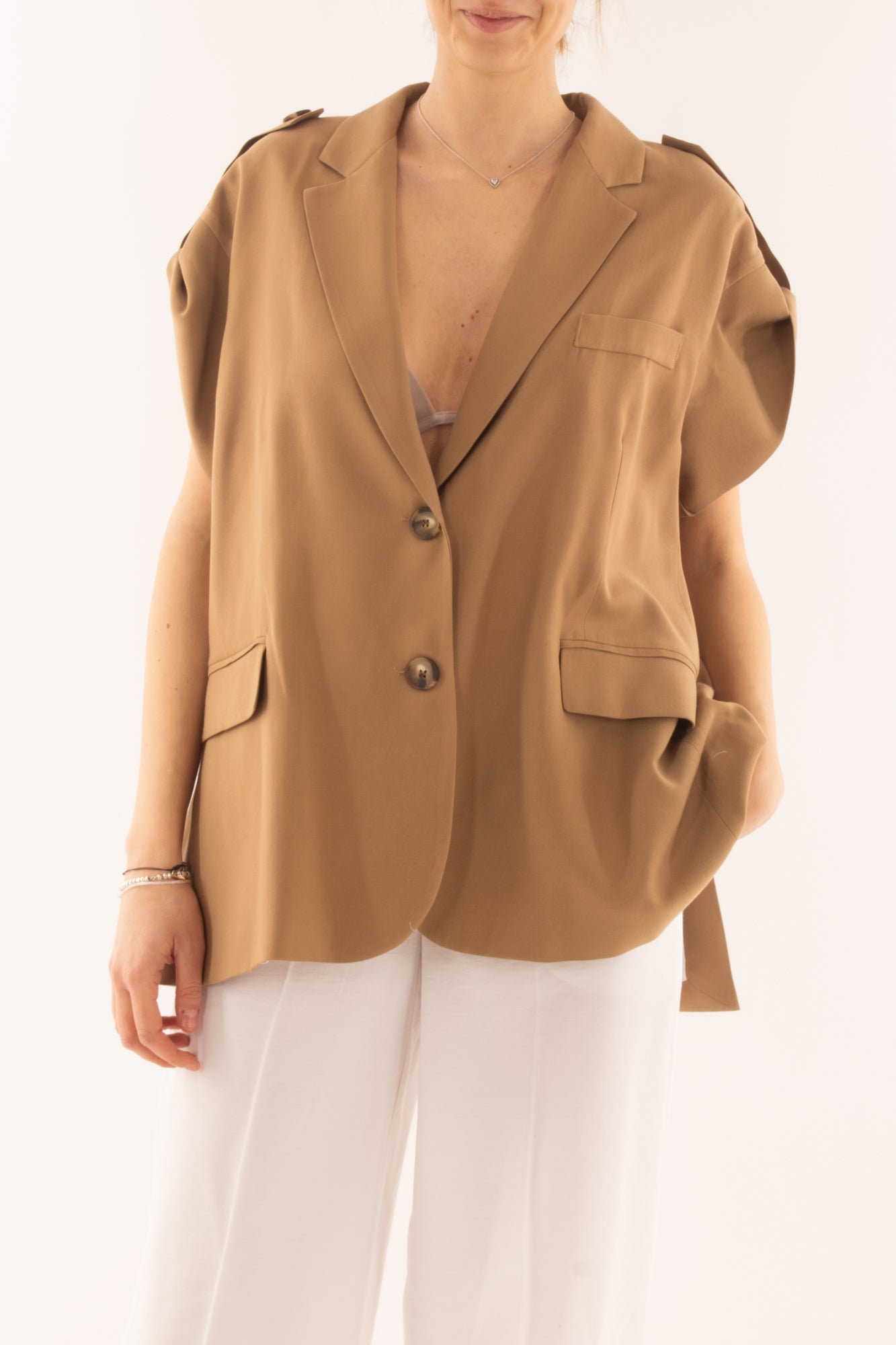 Giacca senza manica da Donna Motel - Biscotto