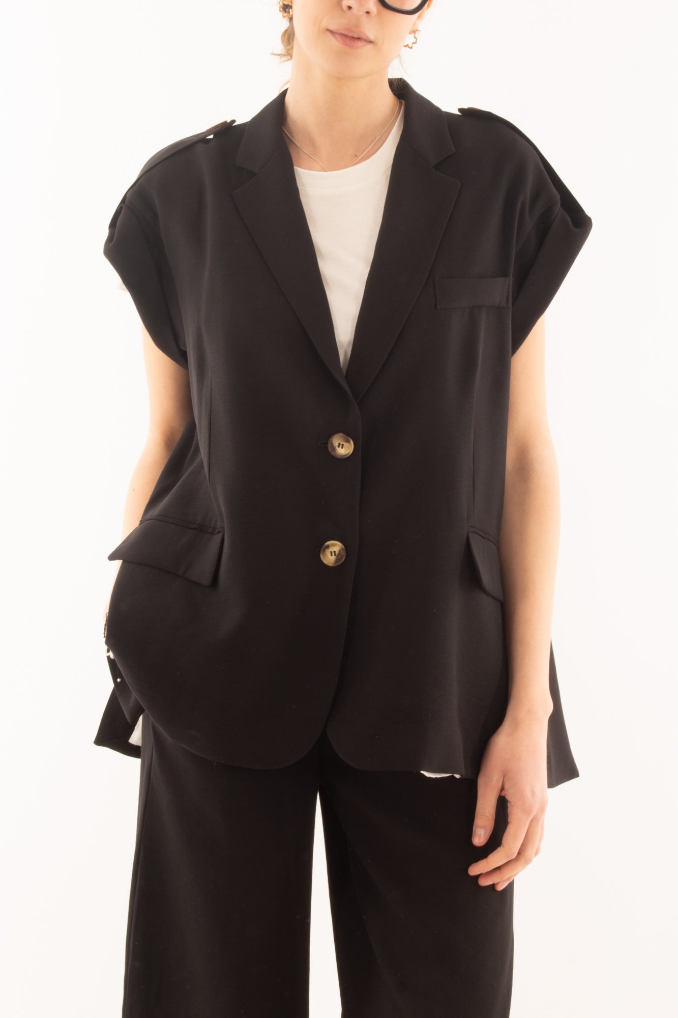 Giacca senza manica da Donna Motel - Nero