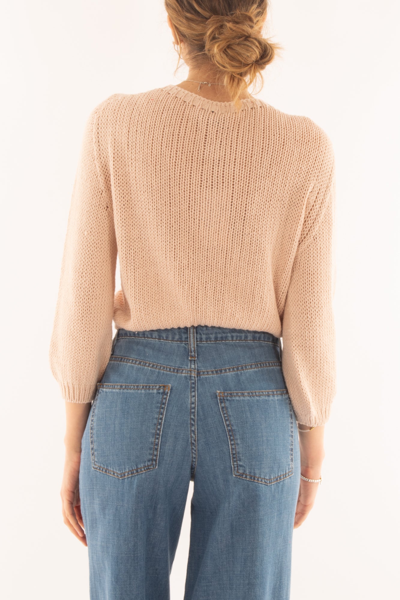 Cardigan con bottoni gioiello da Donna Motel - Rosa