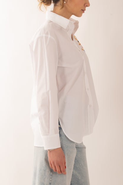 Camicia over orsetto da Donna Motel - Bianco