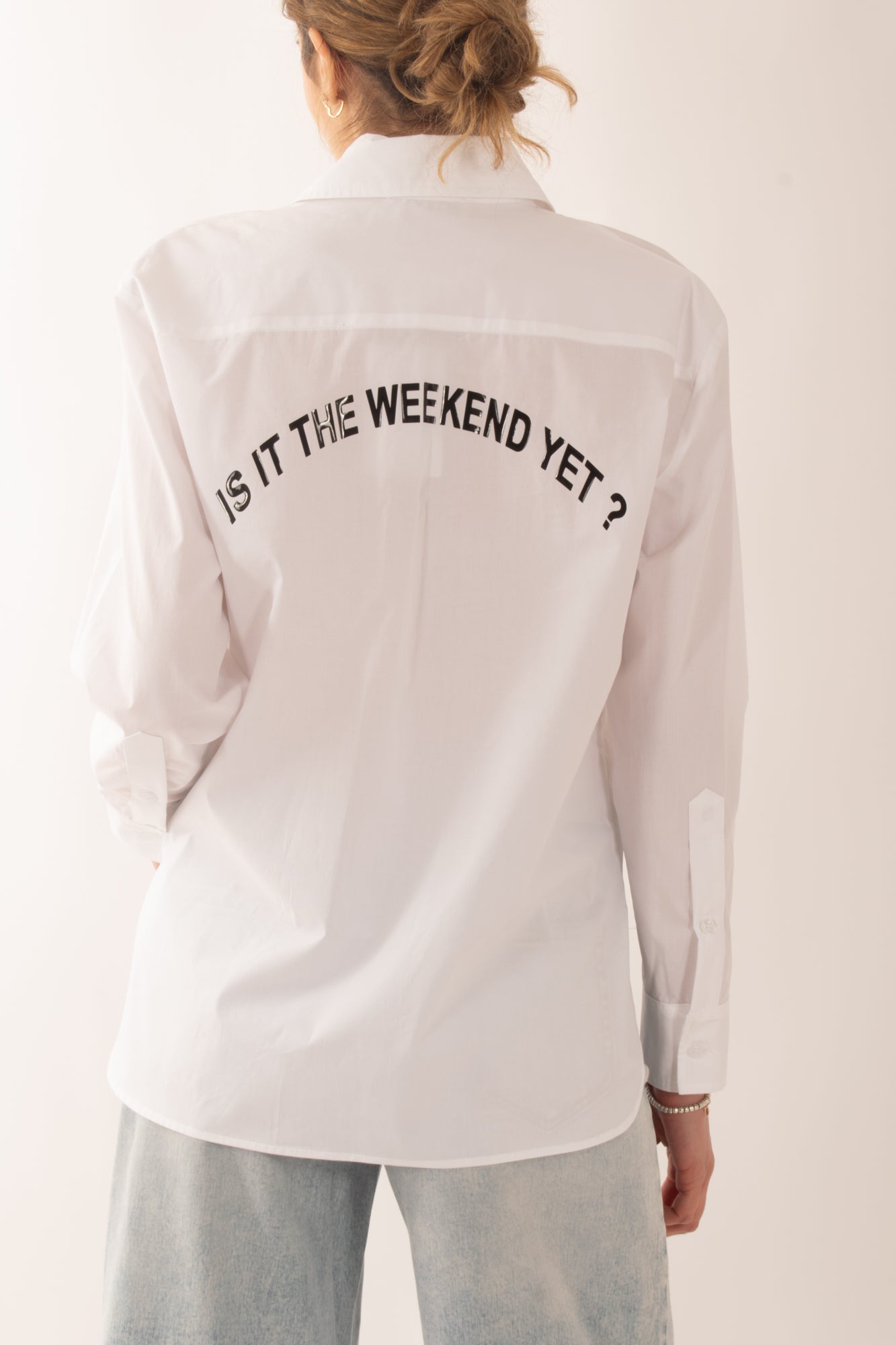 Camicia over orsetto da Donna Motel - Bianco