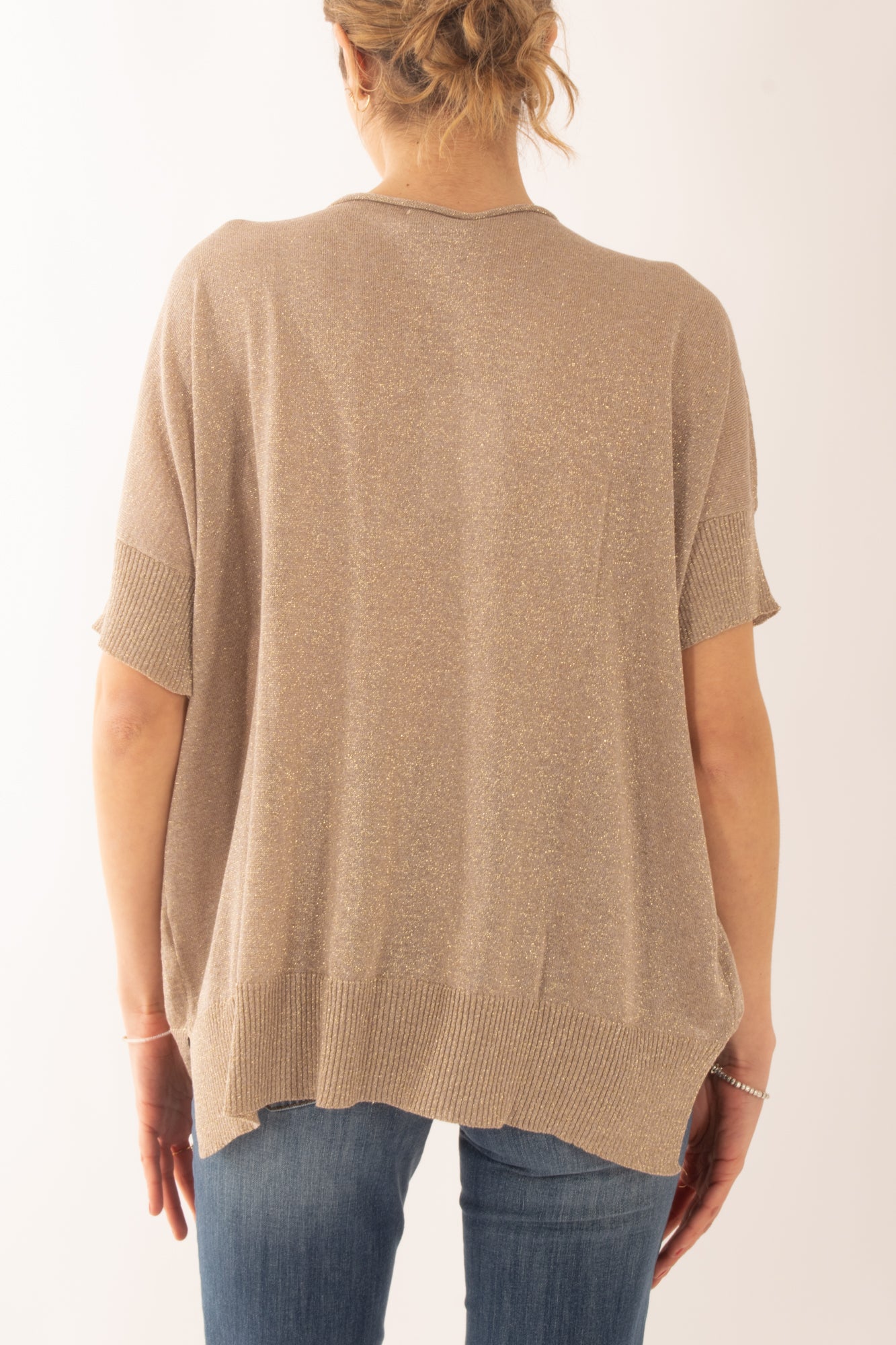 Maglia con filo di lurex da Donna Motel - Fango