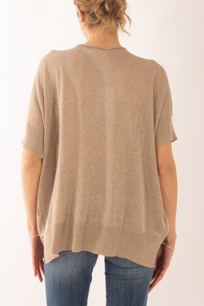 Maglia con filo di lurex da Donna Motel - Fango