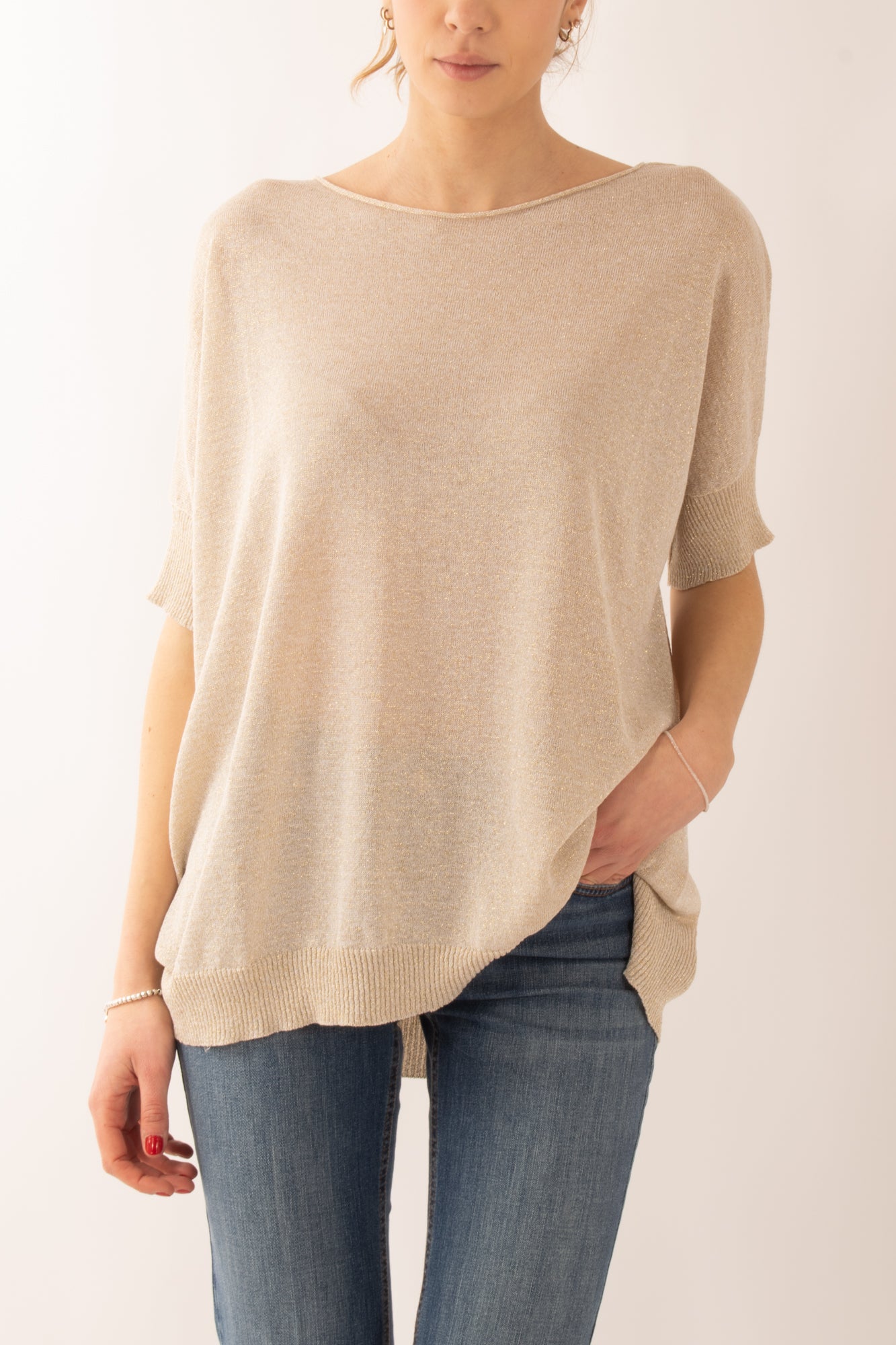 Maglia con filo di lurex da Donna Motel - Oro