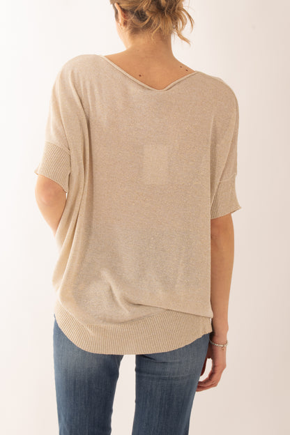 Maglia con filo di lurex da Donna Motel - Oro