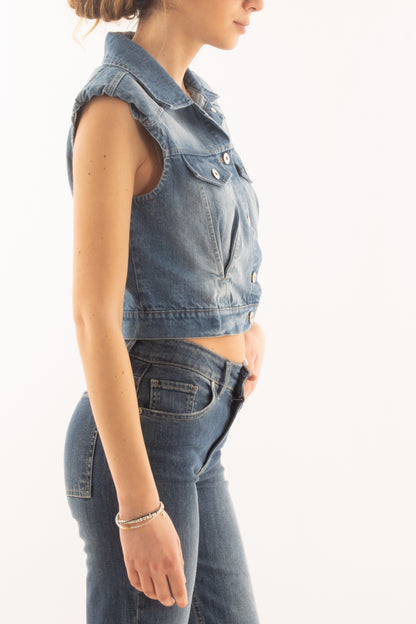 Gilet di jeans da Donna Motel - Denim