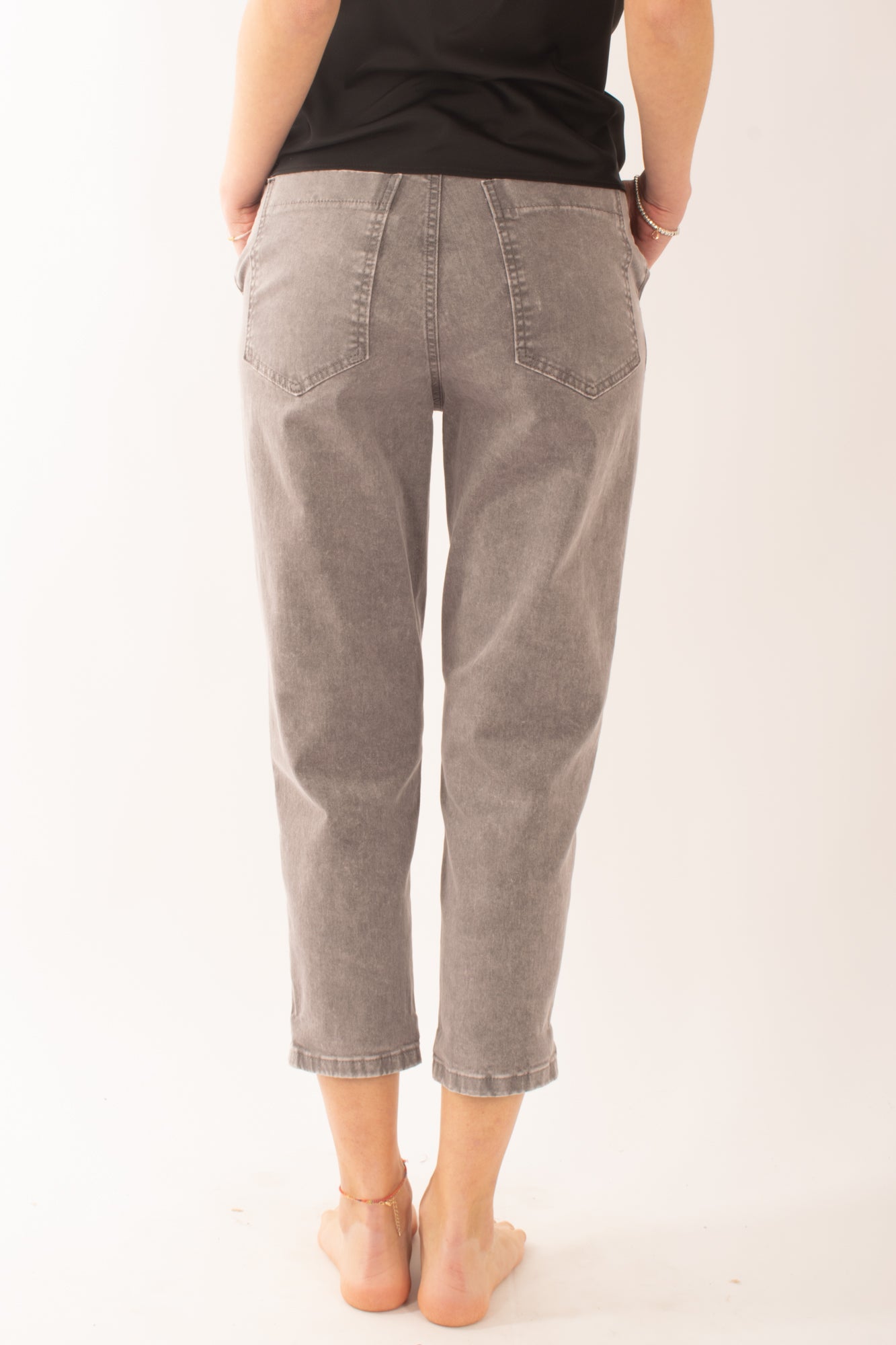 Jeans con bottoni gioiello da Donna Motel - Piombo