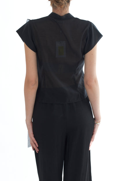 Camicia con voilà da Donna Motel - Nero