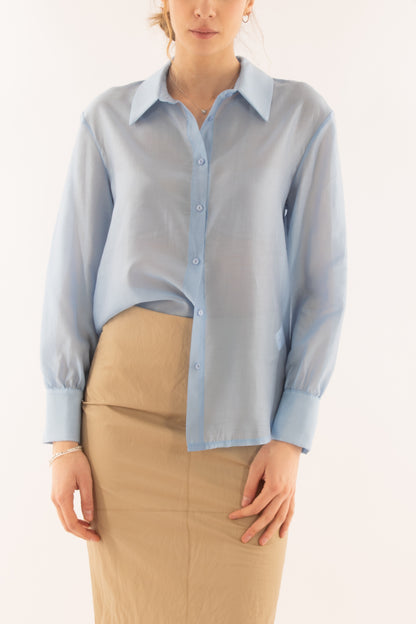 Camicia over da Donna Motel - Azzurro