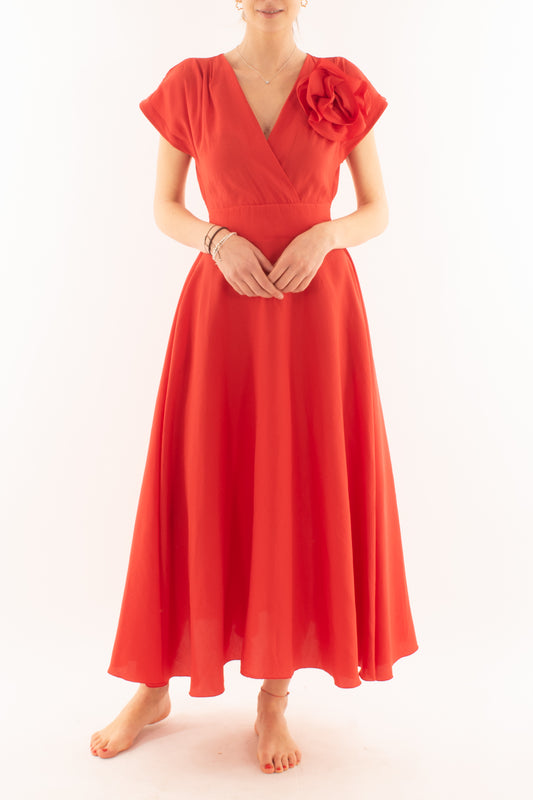Abito lungo da Donna Motel - Rosso