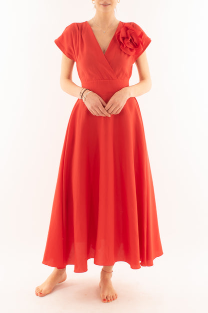 Abito lungo da Donna Motel - Rosso