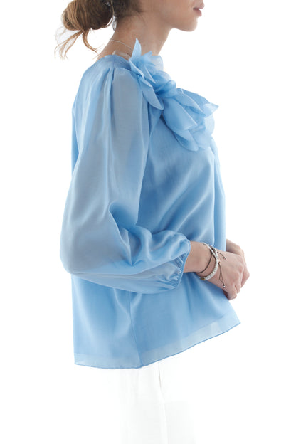 Maglia monospalla da Donna Motel - Azzurro