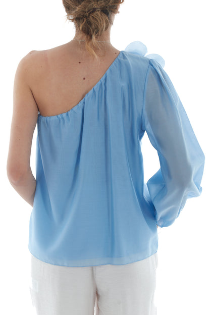 Maglia monospalla da Donna Motel - Azzurro