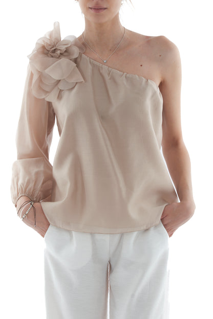 Maglia monospalla da Donna Motel - Beige