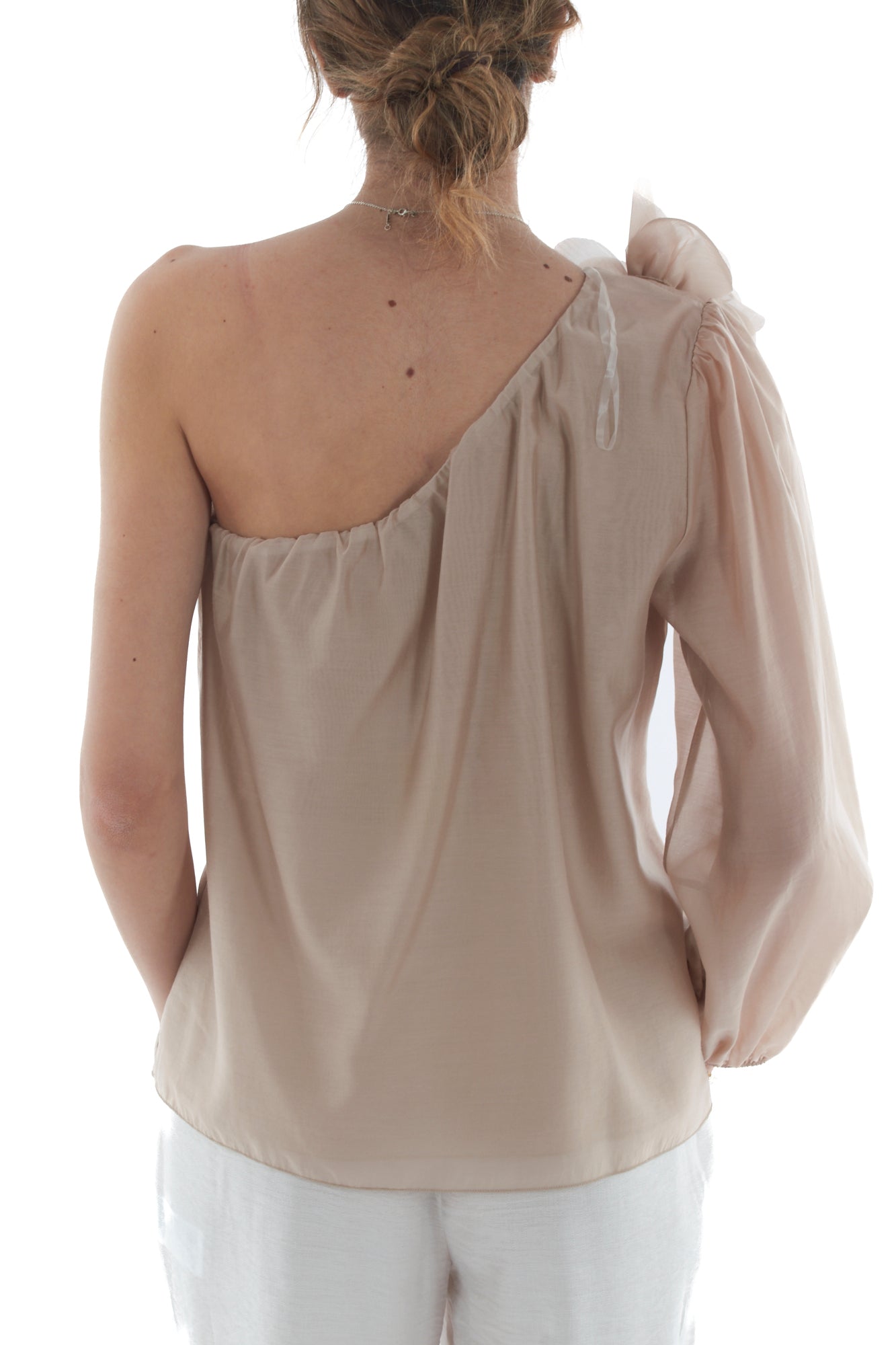 MOTEL Maglia monospalla da Donna Motel - Beige Beige