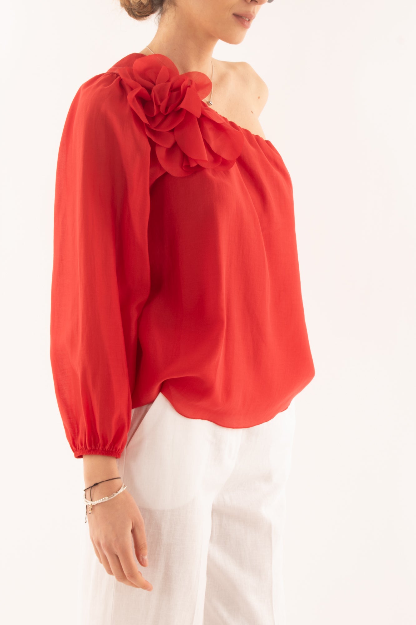 Maglia monospalla da Donna Motel - Rosso