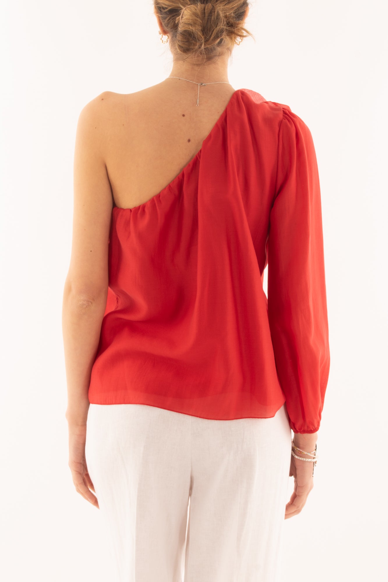 MOTEL Maglia monospalla da Donna Motel - Rosso Rosso