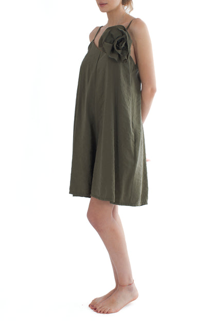 Tuta corta da Donna Motel - Militare