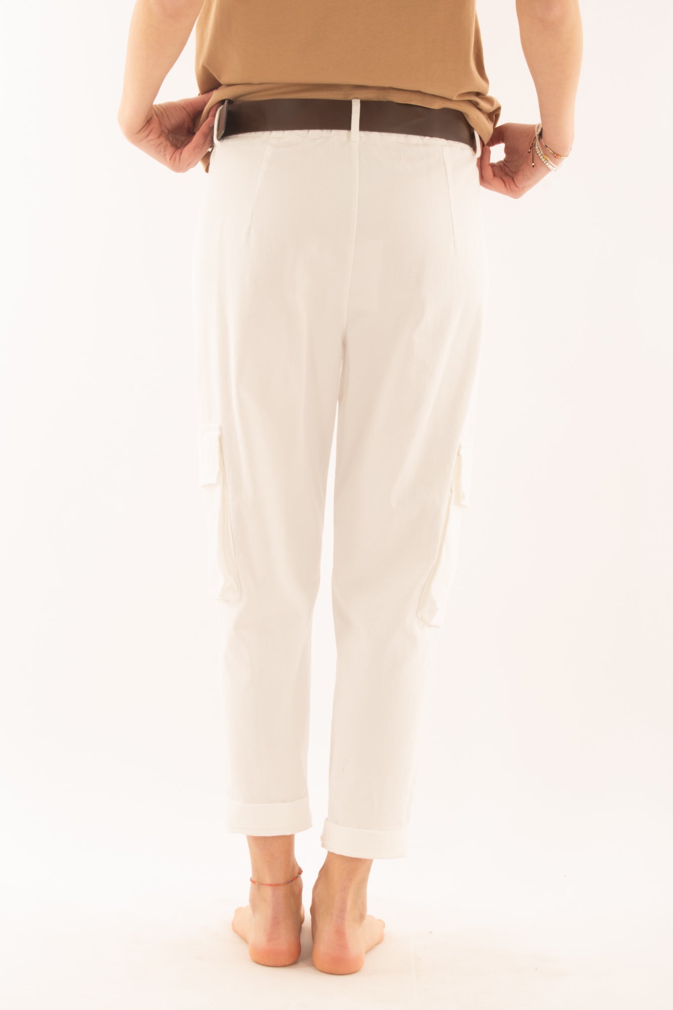 Pantalone con tasconi da Donna Motel - Latte