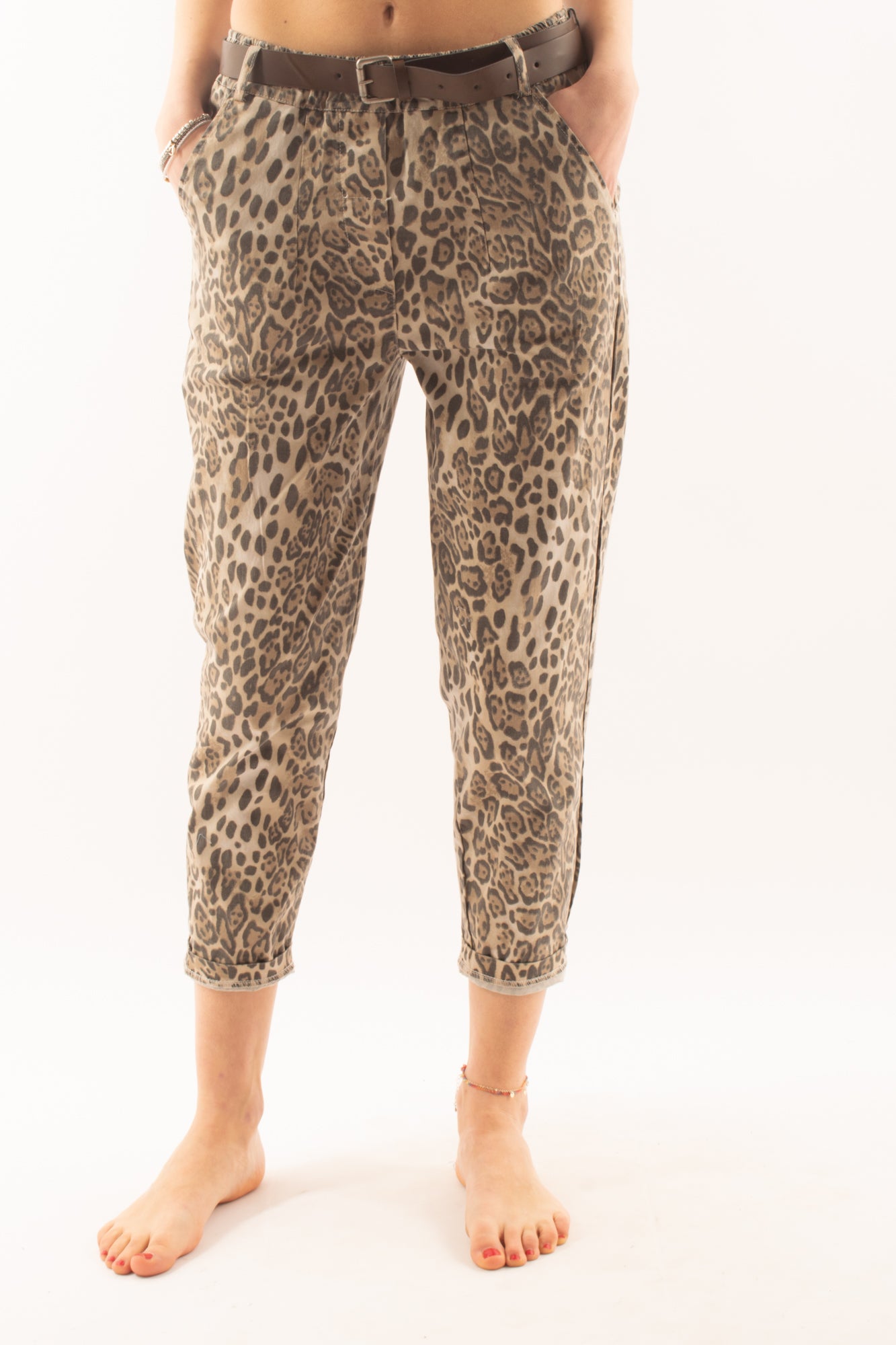 Pantalone maculato da Donna Motel - Sabbia