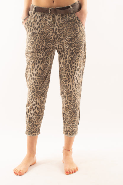 Pantalone maculato da Donna Motel - Sabbia