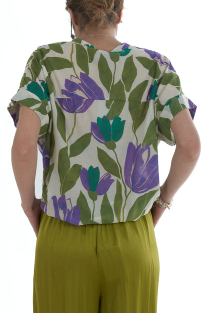 Camicia fantasia da Donna Motel- Verde