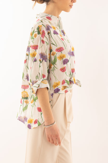 Camicia floreale da Donna Motel - Bianco