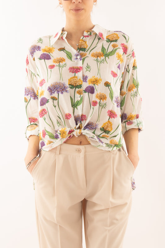 Camicia floreale da Donna Motel - Bianco