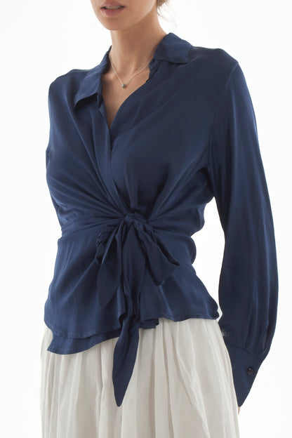 maglia incrociata da Donna Motel - Blu