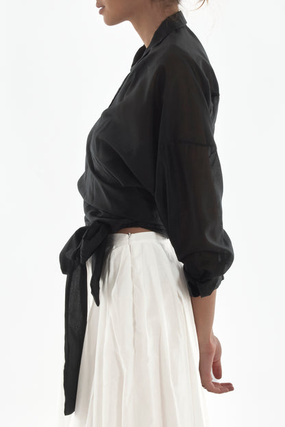 maglia incrociata da Donna Motel - Nero